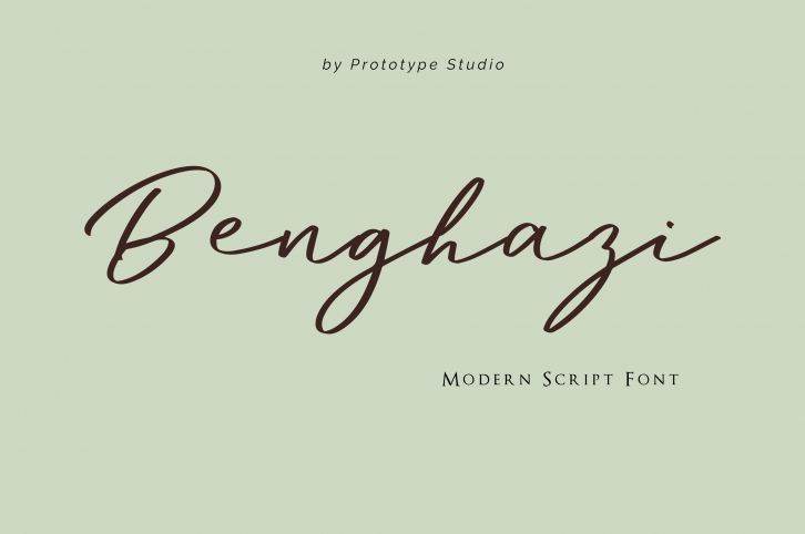 Benghazi-Modern Script Font Download