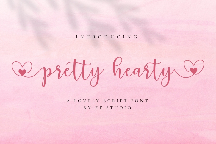 pretty hearty | lovely script Font Download