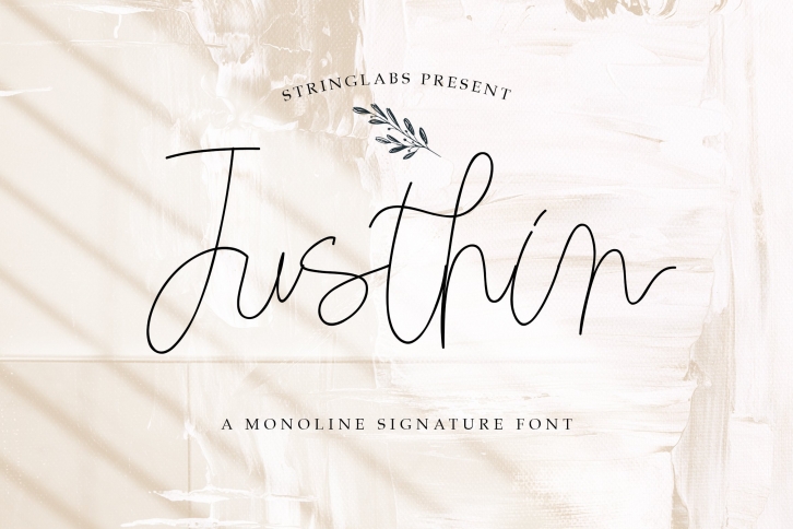 Justhin - Monoline Signature Font Font Download