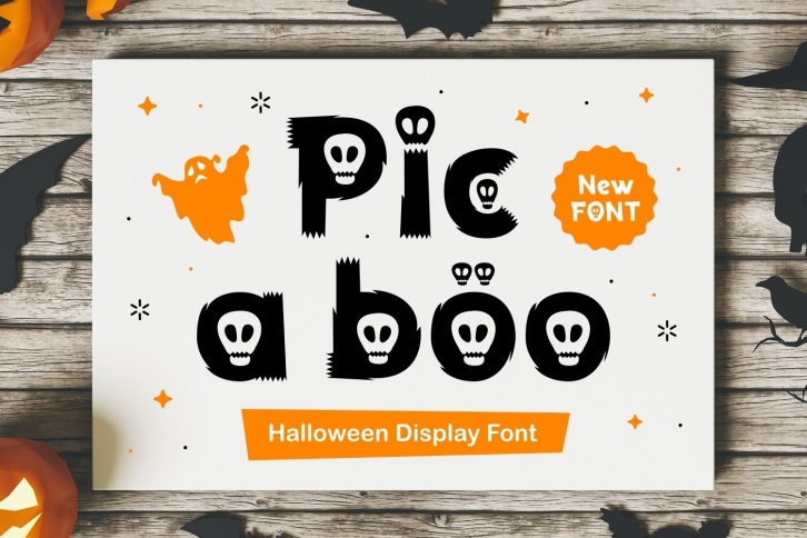 Pic A Boo - Halloween Display Typeface Font Download