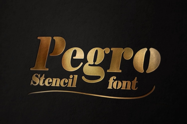 Pegro Stencil Font Font Download