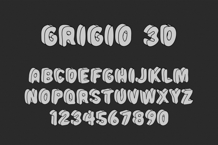 Grigio 3D SVG Color Font Font Download