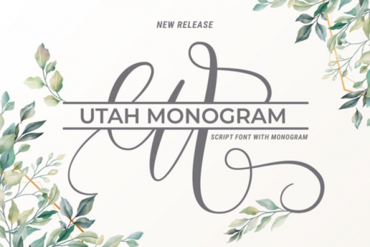 Utah Monogram Font Download