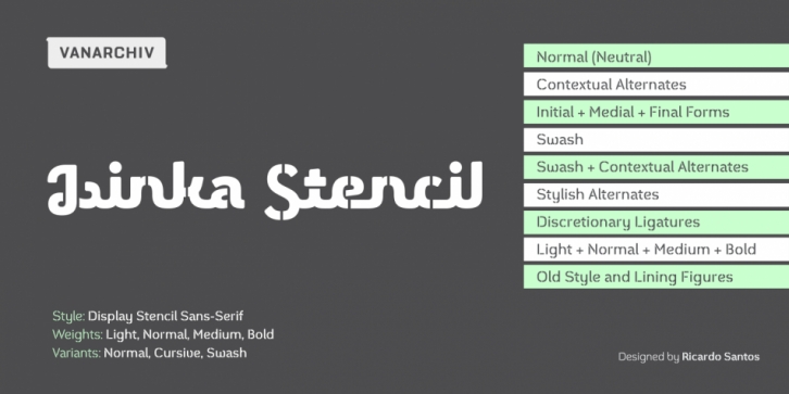 Linka Stencil Font Download