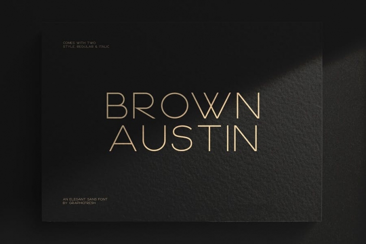 Brown Austin - Modern Sans Serif Font Font Download