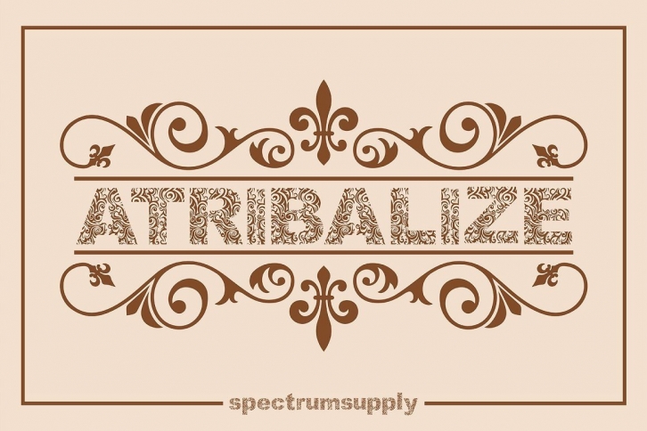 Atribalize Typeface With Illustrator And Border Font Download