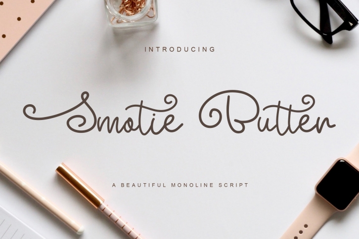 Smotie Butter Monoline Script Font Download