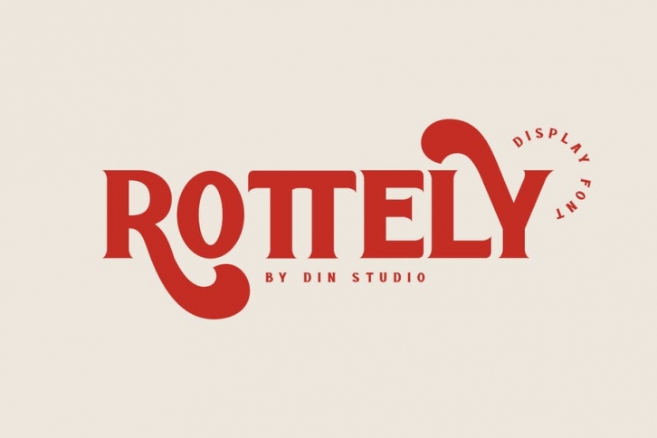 Rottely - Modern Display Font Font Download