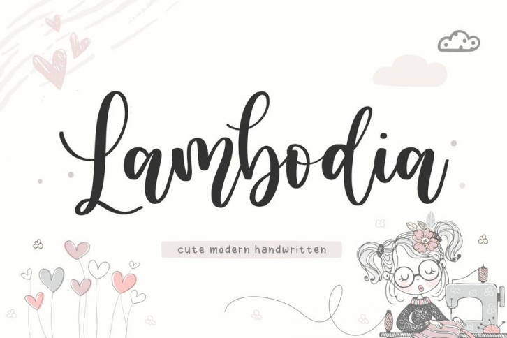 Lambodia YH - Modern Calligraphy Font Font Download
