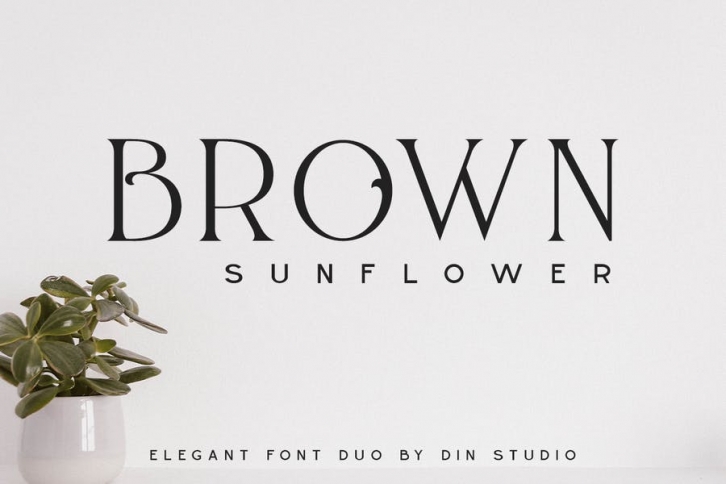 Brown Sunflower - Font Duo Font Download