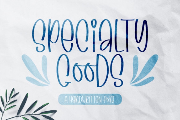 Specialty Goods Font Download