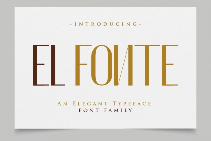 El Fu00f3nte - An Elegant Typeface Family Font Download