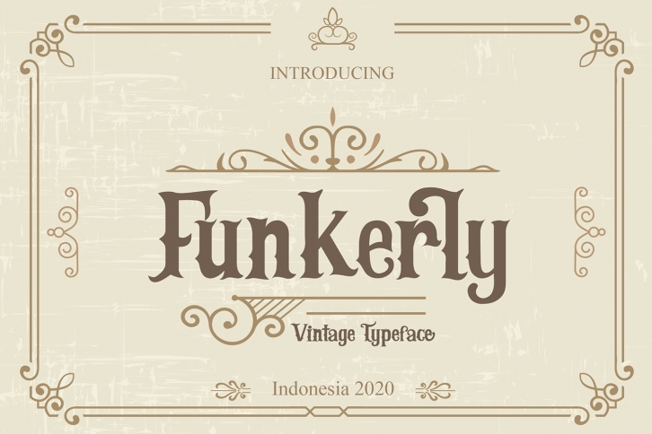 Funkerly Vintage Typeface Serif Font Font Download