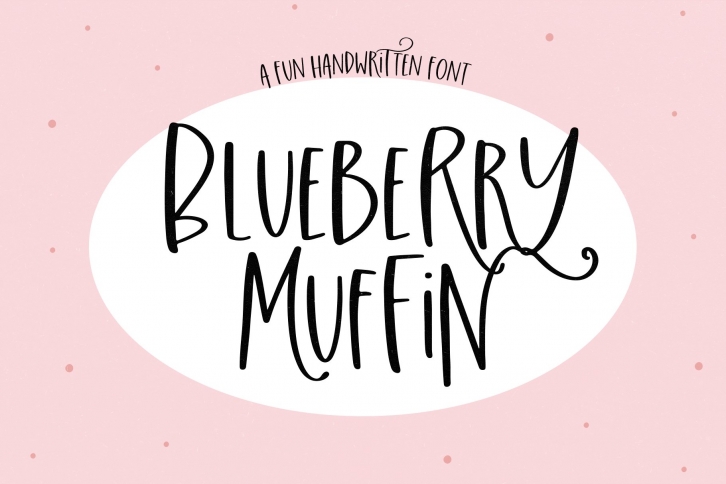 Blueberry Muffin - A Fun Handwritten Font Font Download