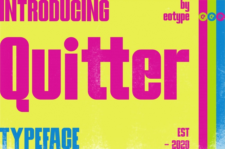 Quitter Bold Typeface Font Download