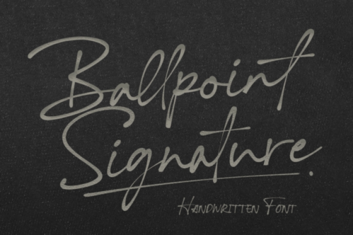 Ballpoint Signature Font Download
