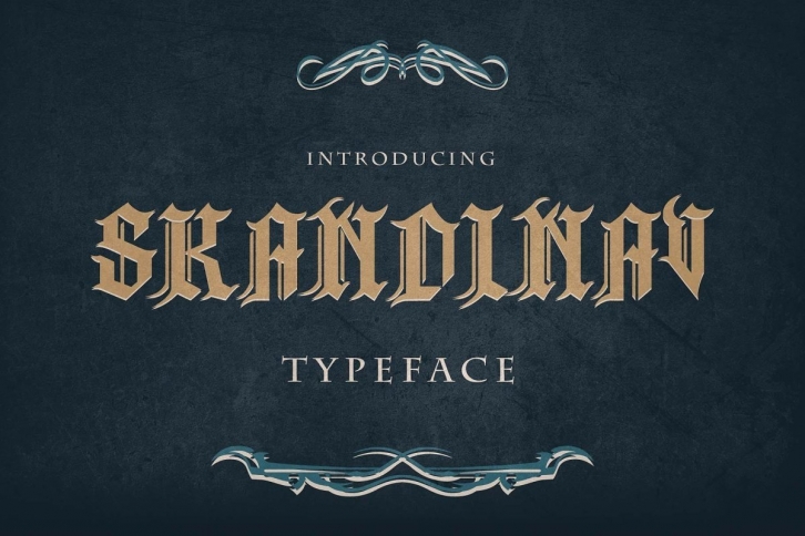 Skandinav Typeface with free illustrator Font Download