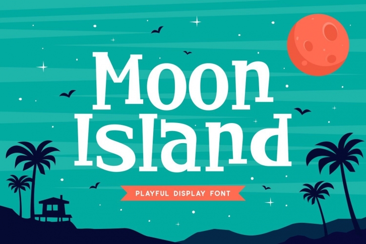 Moon Island - Playful Display Font Font Download