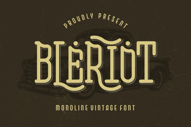 Bleriot - Monoline Vintage Font Font Download