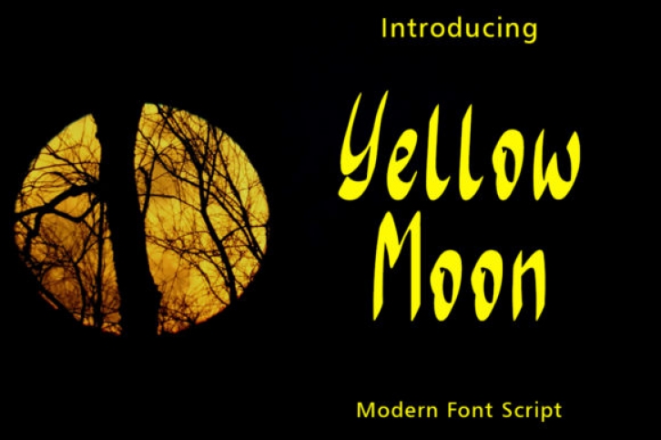 Yellow Moon Font Download