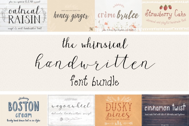 The Whimsical Handwritten Font Bundle Font Download