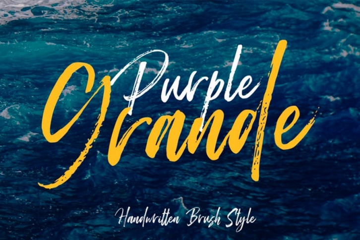 Purple Grande Brush Font Font Download