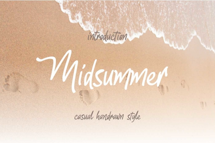 Midsummer || Casual Handrawn Style Font Download