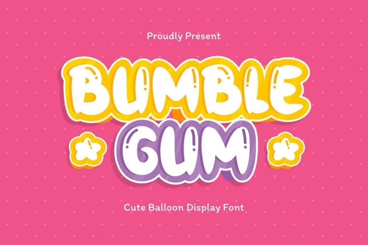 Bumblegum - Cute Balloon Display Font Font Download