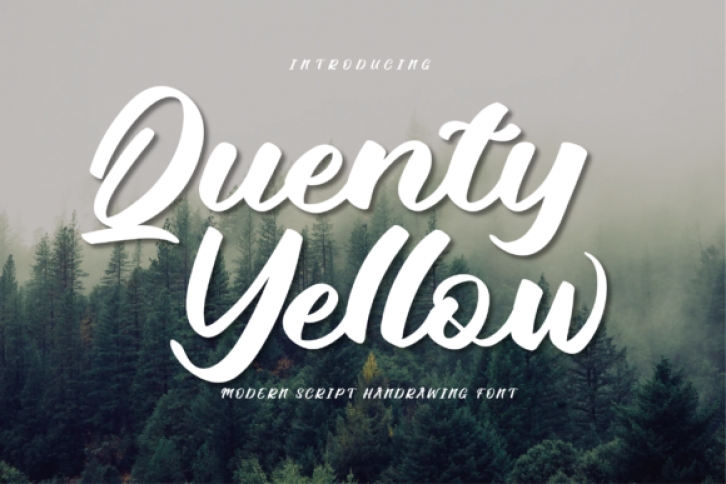 Quenty Yellow Font Download