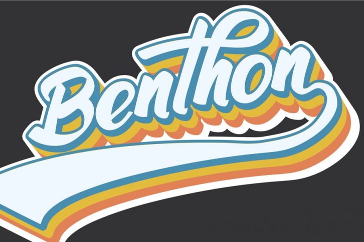Benthon - Script & Handwritten | Logo Font Font Download