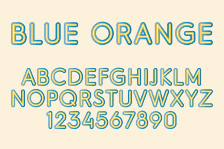 Blue Orange Font Download