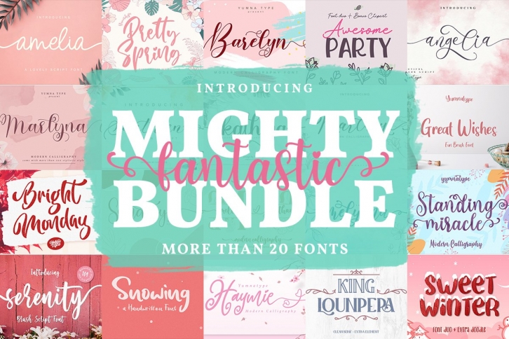 Mighty Font Bundle Font Download