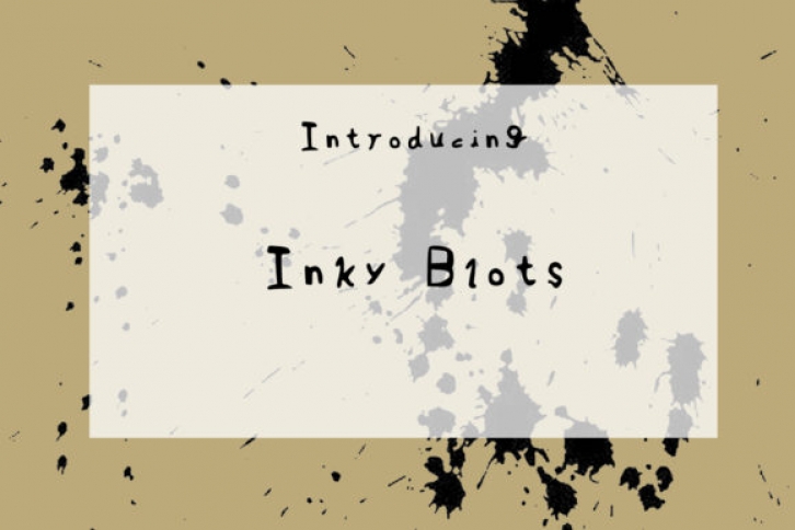 Inky Blots Font Download