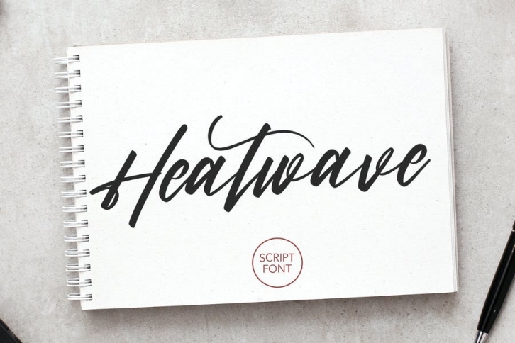 Heatwave Script Brush Handmade Modern Font Font Download