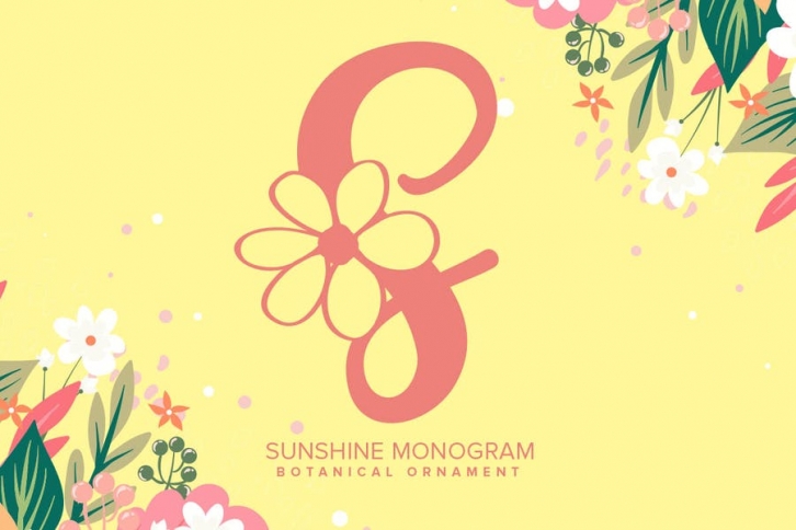 Sunshine Monogram Font Font Download