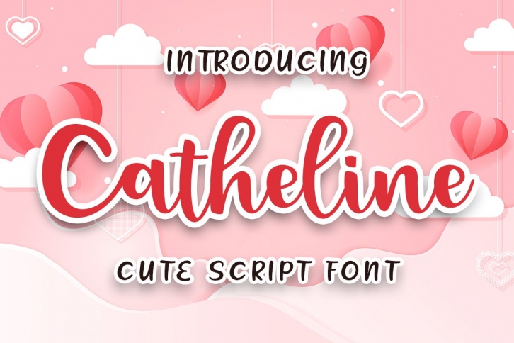 Catheline Cute Script Font Font Download