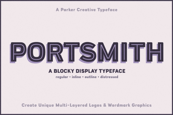 Portsmith - A Multi-Layer Typeface Font Download