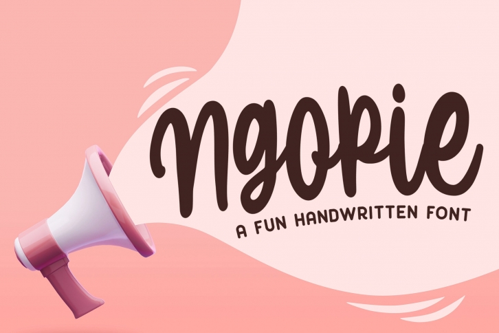 Ngopie - Fun Handwritten Font Font Download