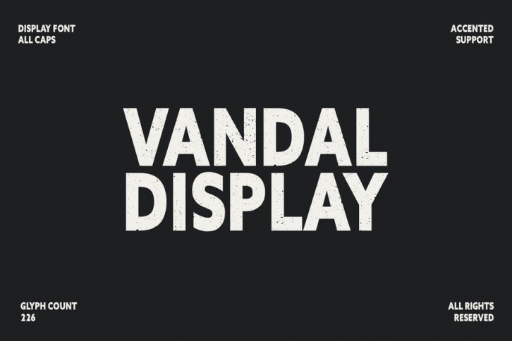 Vandal Display Font All Caps Sans Serif Typeface Font Download