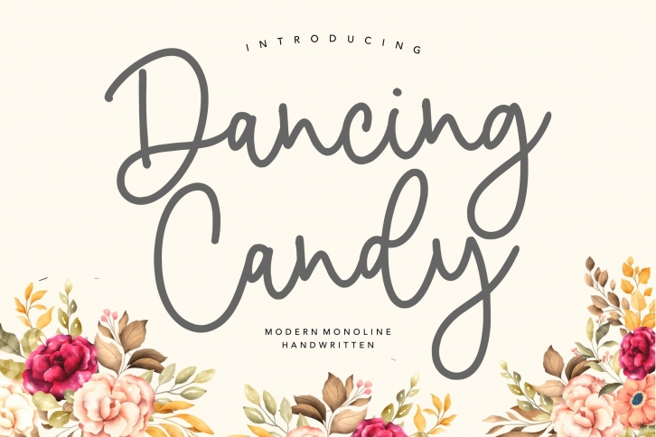 Dancing Candy Modern Monoline Handwritten Font Font Download