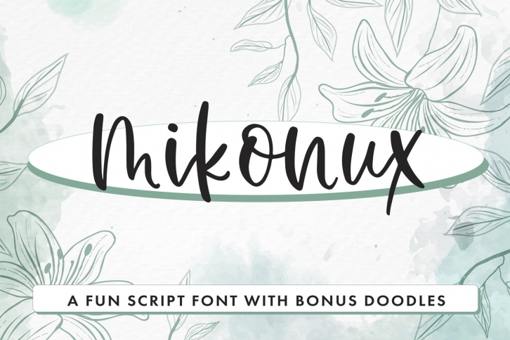 Mikonux A Fun Script Font With Doodles Font Download