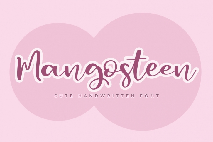 Mangosteen a Cute Handwritten Script Font Font Download