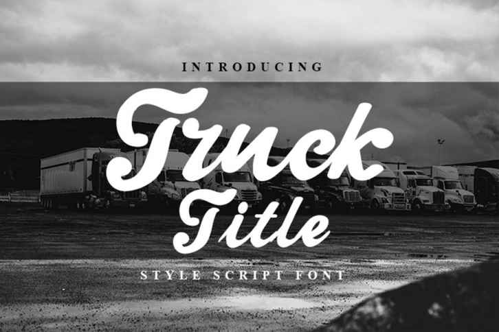 Truck Title Font Font Download