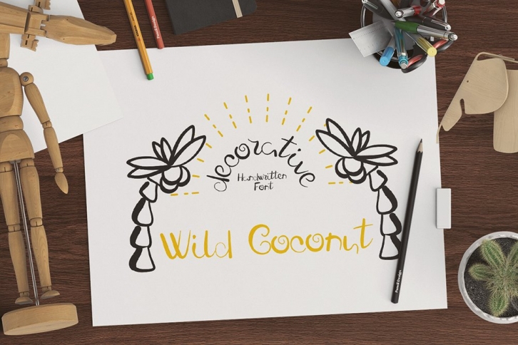 Fresh Wild Coconut decorative FONT Font Download
