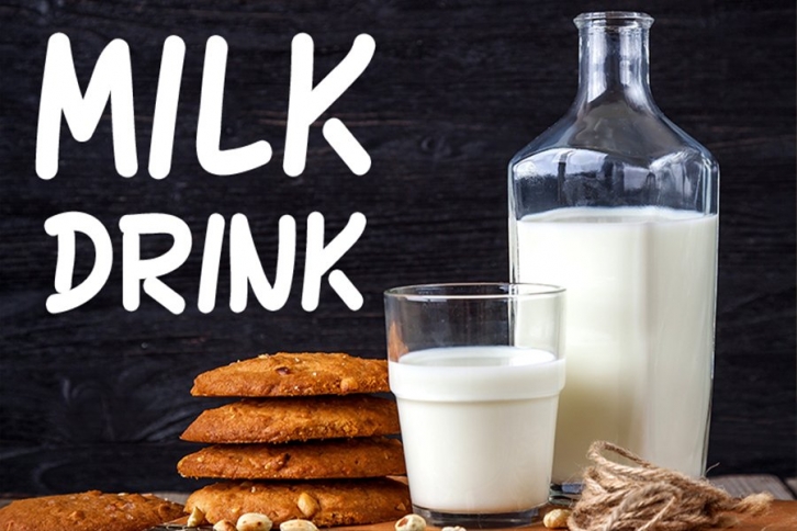 Milk Drink fun font Font Download