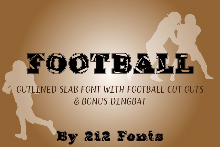 212 Football Display Font American Football and Dingbat OTF Font Download