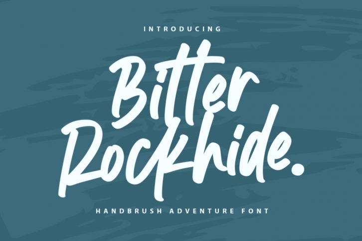 Bitter Rockhide - Handbrush Font Font Download