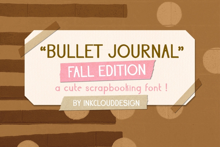 Fall Script Bullet Journal Font | Autumn Planner Scrapbook Font Download