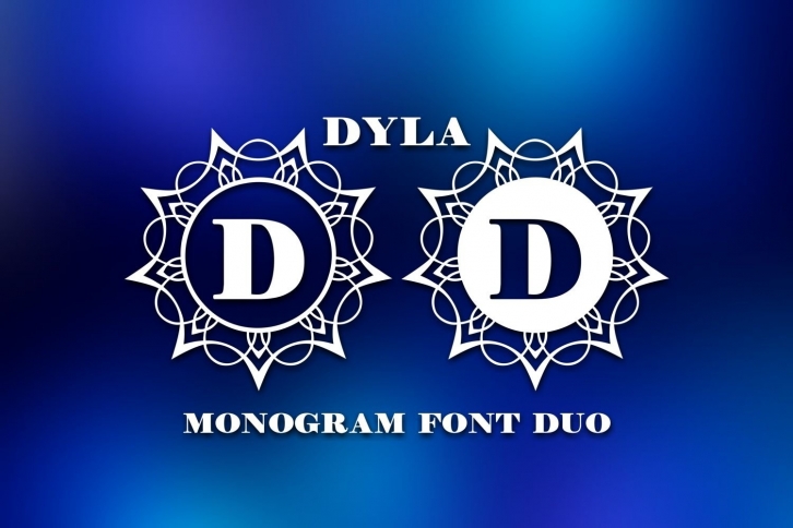 Dyla Monogram Font Duo Font Download