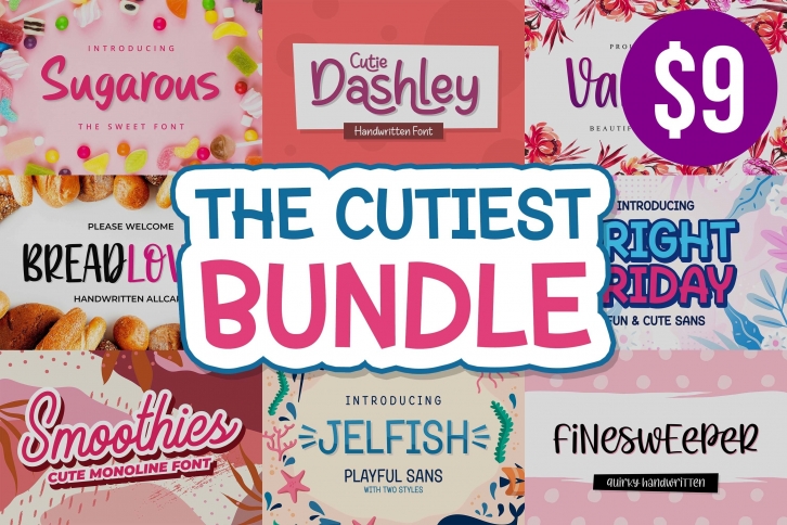 The Cutiest Font Bundle - Vol.1 Font Download